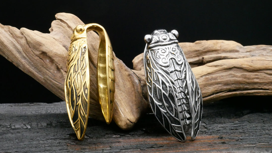 Paar Ohrgewichte Gold Silber 12mm - EE-3