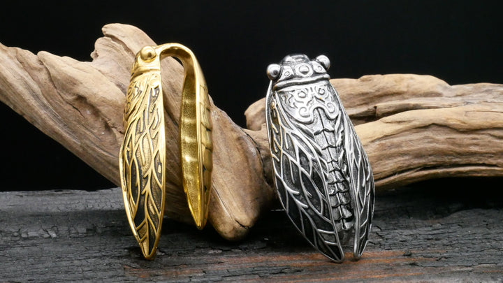 Paar Ohrgewichte Gold Silber 12mm - EE-3