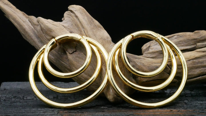Paar Ohrringe Gold Silber 4mm - EE-2