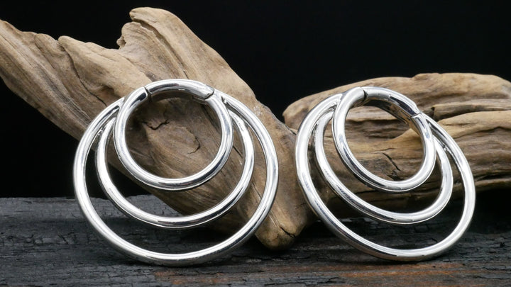 Paar Ohrringe Gold Silber 4mm - EE-2