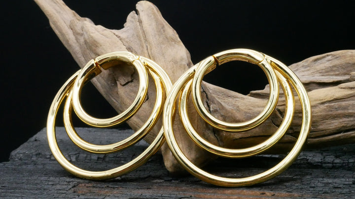 Paar Ohrringe Gold Silber 4mm - EE-2