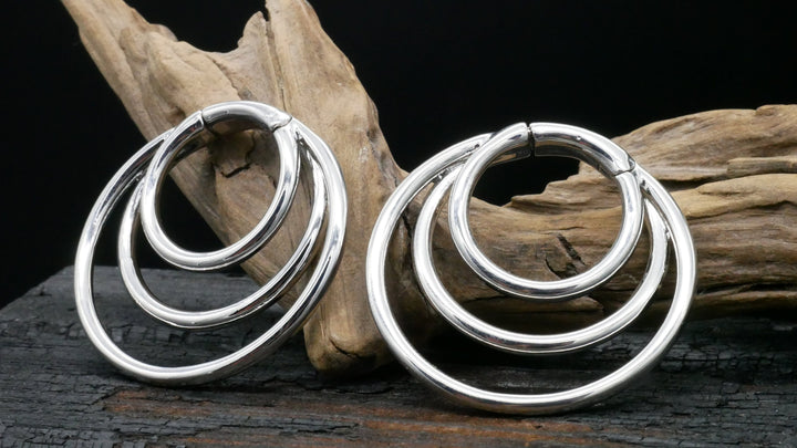 Paar Ohrringe Gold Silber 4mm - EE-2