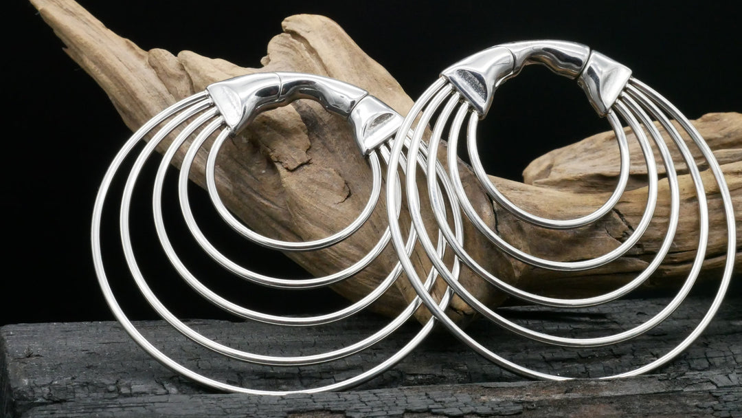 Paar Ohrringe Gold Silber 6mm - EE-2