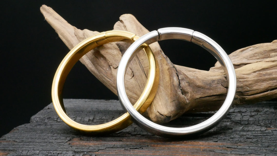 Paar Ohrringe Gold Silber 5mm - EE-2