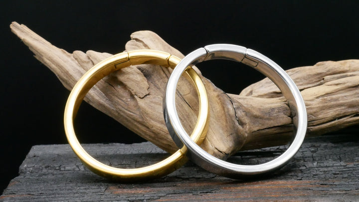 Paar Ohrringe Gold Silber 5mm - EE-2