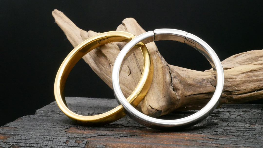 Paar Ohrringe Gold Silber 5mm - EE-2