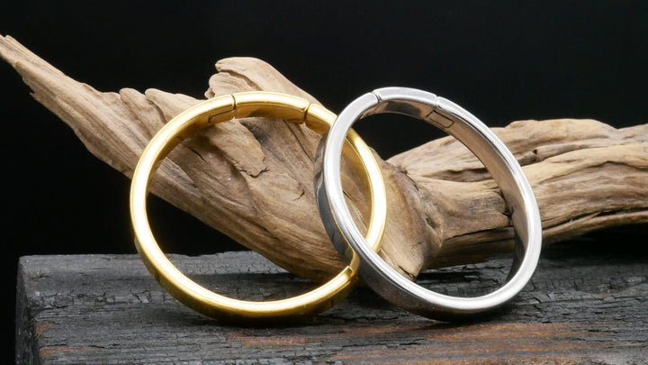 Paar Ohrringe Gold Silber 5mm - EE-2