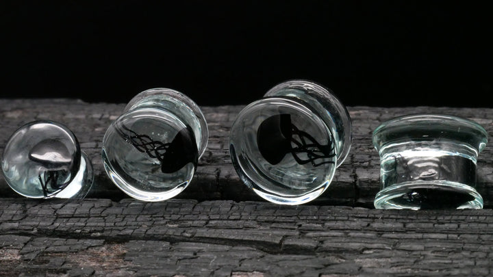 1x Plug aus Glas mit Qualle 8-25mm - L4