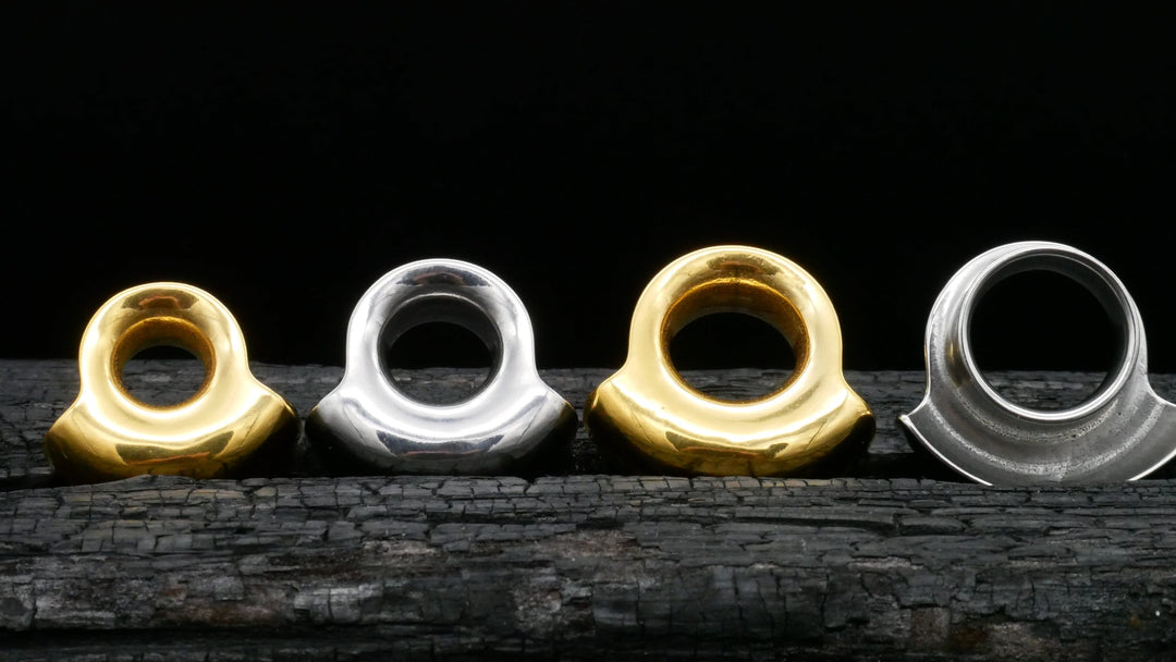 1x Tunnel Gold Silber 6-25mm - K2