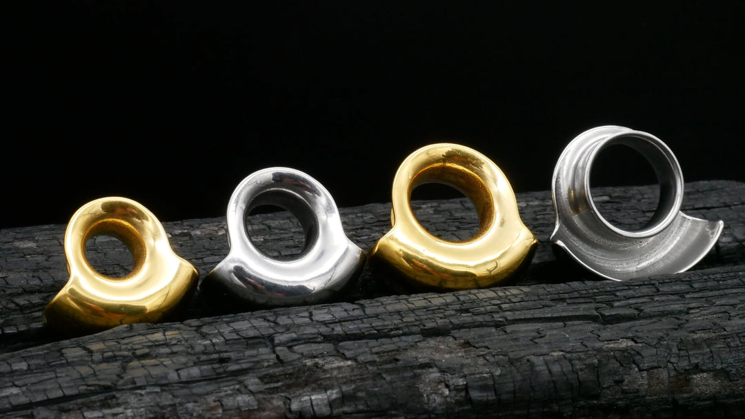 1x Tunnel Gold Silber 6-25mm - K2