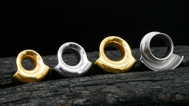 1x Tunnel Gold Silber 6-25mm - K2