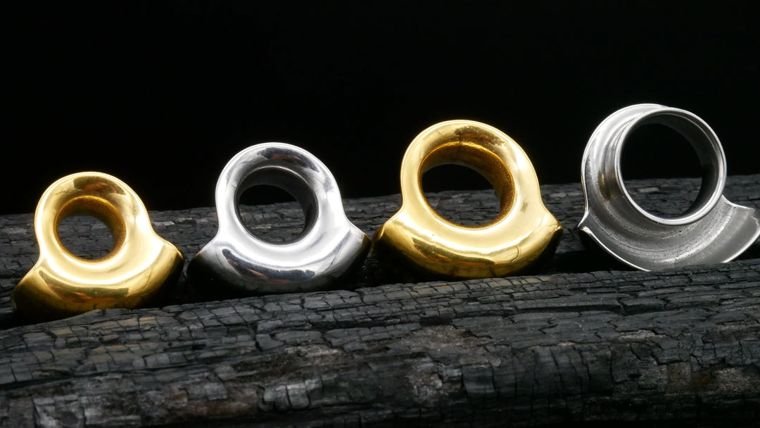 1x Tunnel Gold Silber 6-25mm - K2
