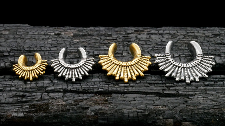 1x Saddle Tunnel Gold Silber 8-19mm - K3