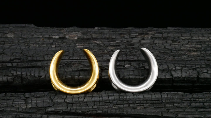 1x Saddle Tunnel Gold Silber 10-30mm - K4