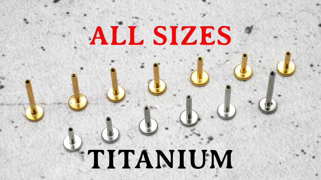 Austauschbare Stäbe für Labret / Medusa / Tragus / Helix TITAN mit Innengewinde - 1B/12