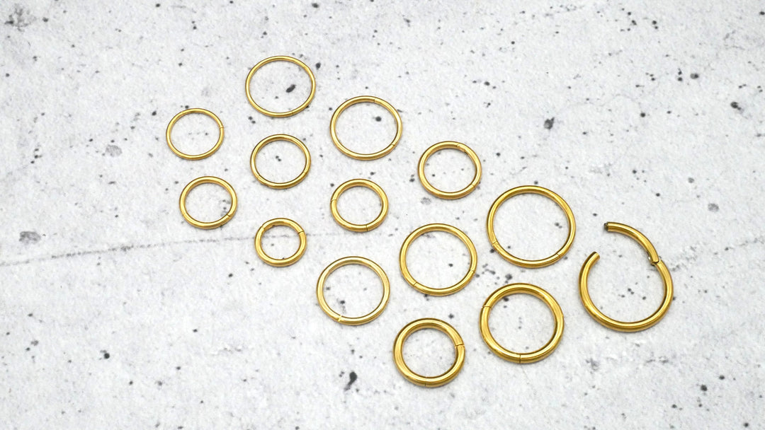 Gold Piercing Ring Chirurgenstahl - 1A/03