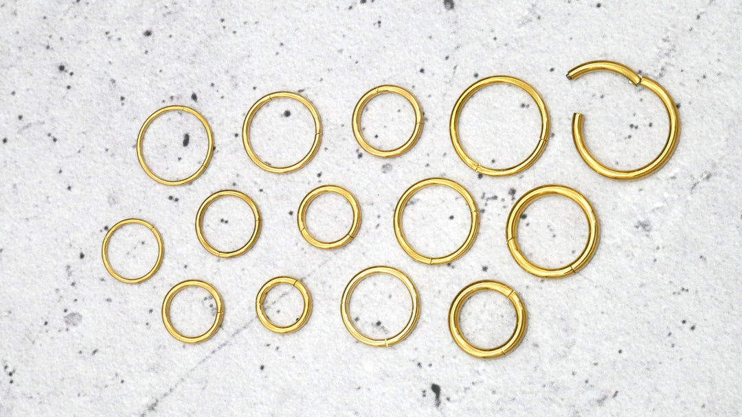 Gold Piercing Ring Chirurgenstahl - 1A/03