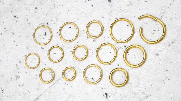 Gold Piercing Ring Chirurgenstahl - 1A/03