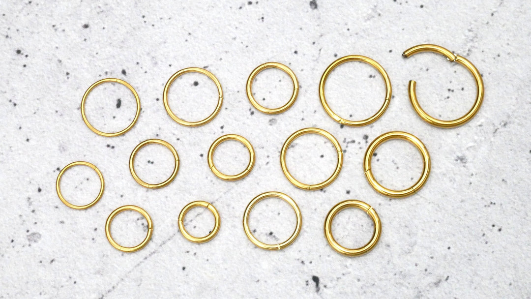 Gold Piercing Ring Chirurgenstahl - 1A/03