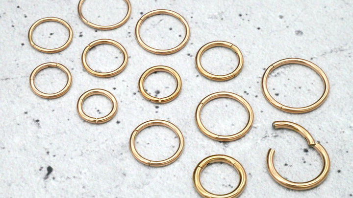 Rosegold Piercing Ring Chirurgenstahl - 1A/04