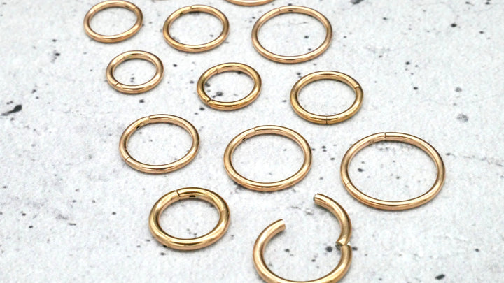 Rosegold Piercing Ring Chirurgenstahl - 1A/04