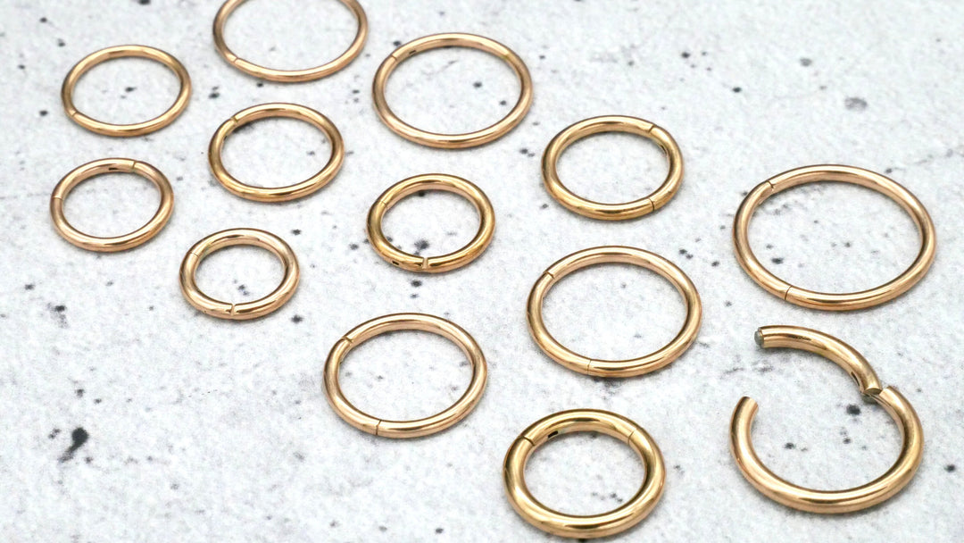 Rosegold Piercing Ring Chirurgenstahl - 1A/04