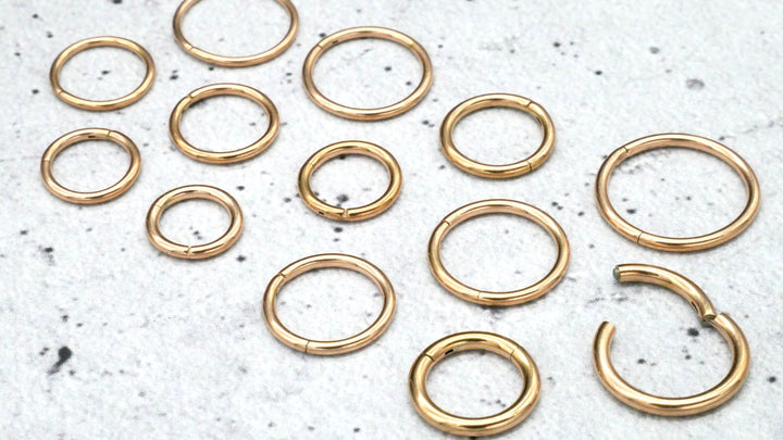 Rosegold Piercing Ring Chirurgenstahl - 1A/04