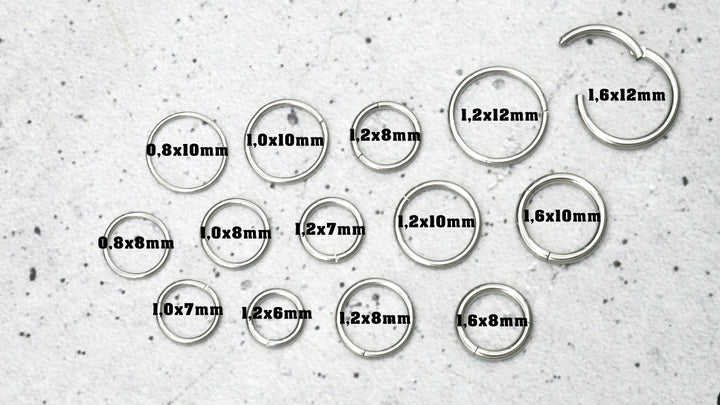 Silber Piercing Ring Chirurgenstahl - 1A/02