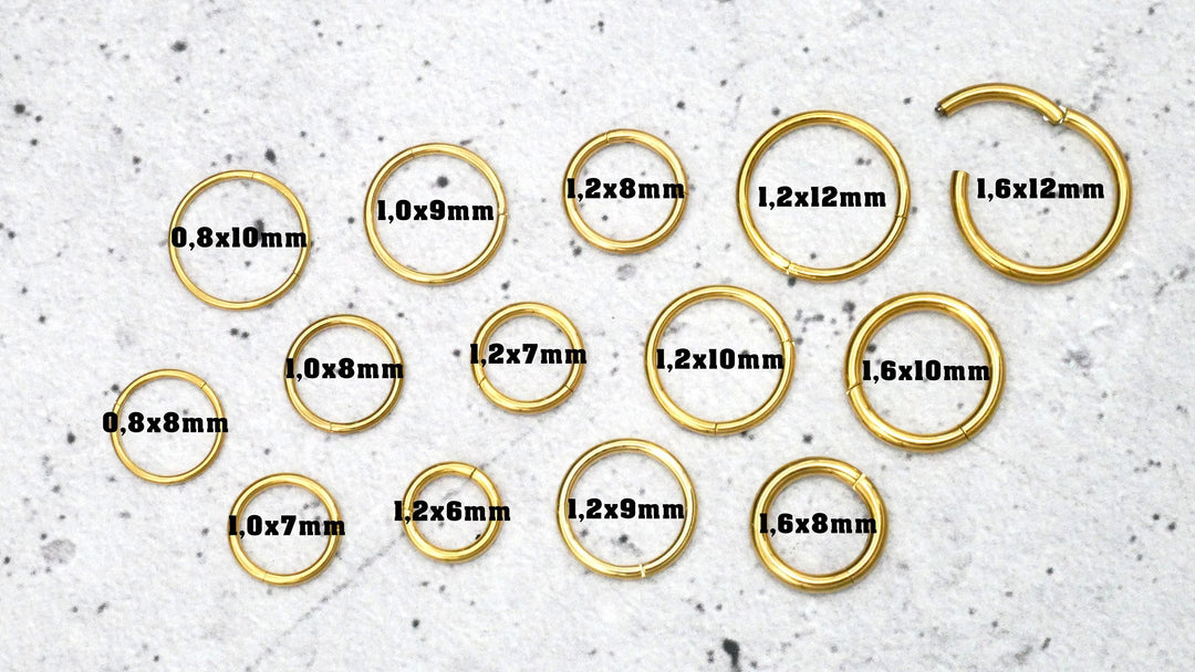 Gold Piercing Ring Chirurgenstahl - 1A/03