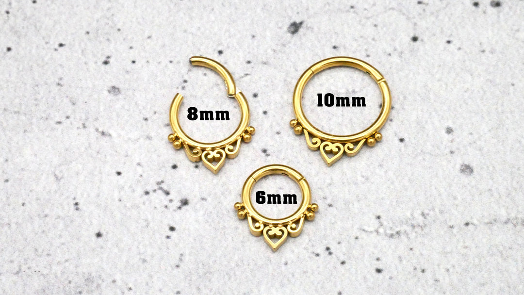Piercing Ring Septum Chirurgenstahl 1,2mm 16g - 1A/07