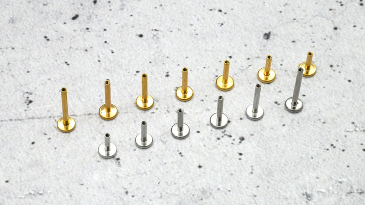 Austauschbare Stäbe für Labret / Medusa / Tragus / Helix TITAN mit Innengewinde - 1B/12