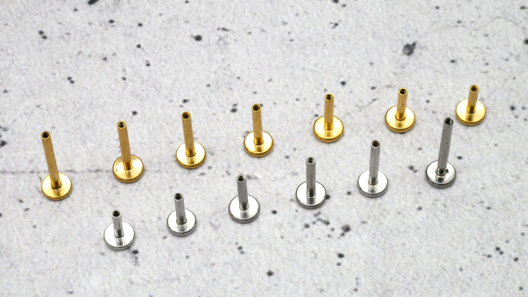 Austauschbare Stäbe für Labret / Medusa / Tragus / Helix TITAN mit Innengewinde - 1B/12