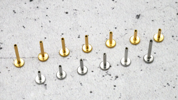 Austauschbare Stäbe für Labret / Medusa / Tragus / Helix TITAN mit Innengewinde - 1B/12