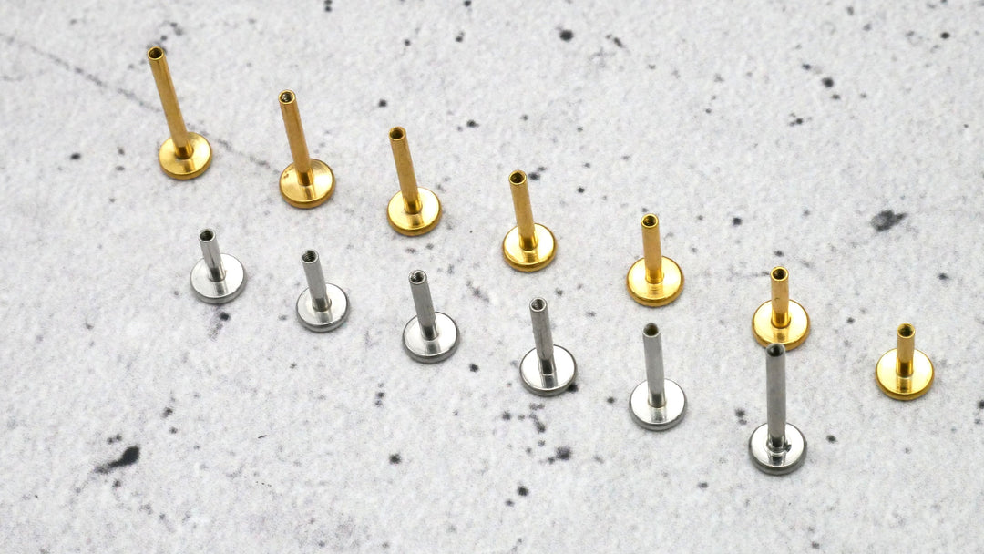 Austauschbare Stäbe für Labret / Medusa / Tragus / Helix TITAN mit Innengewinde - 1B/12