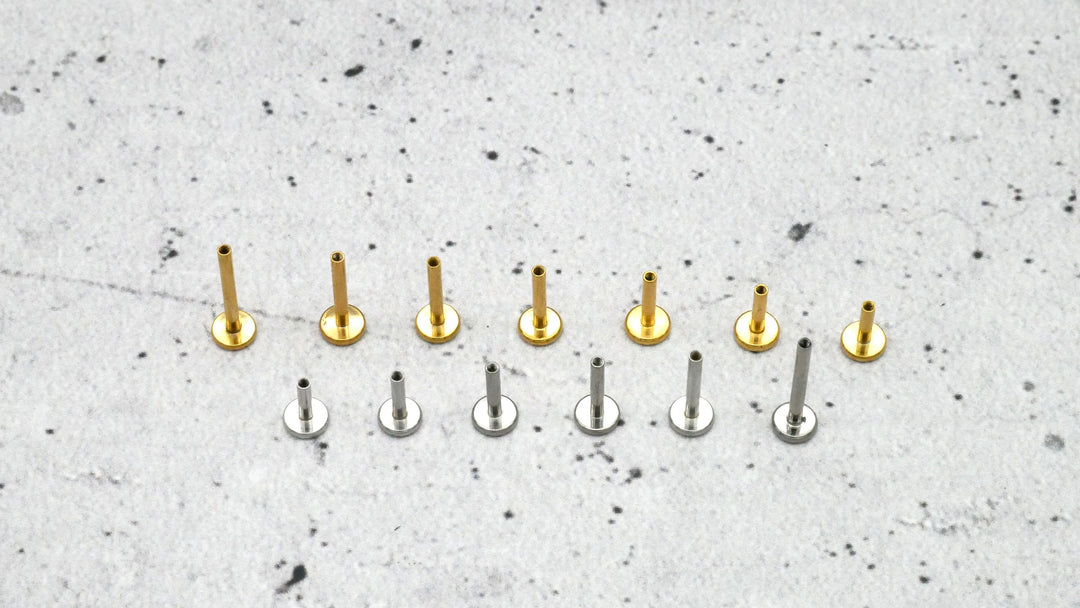 Austauschbare Stäbe für Labret / Medusa / Tragus / Helix TITAN mit Innengewinde - 1B/12