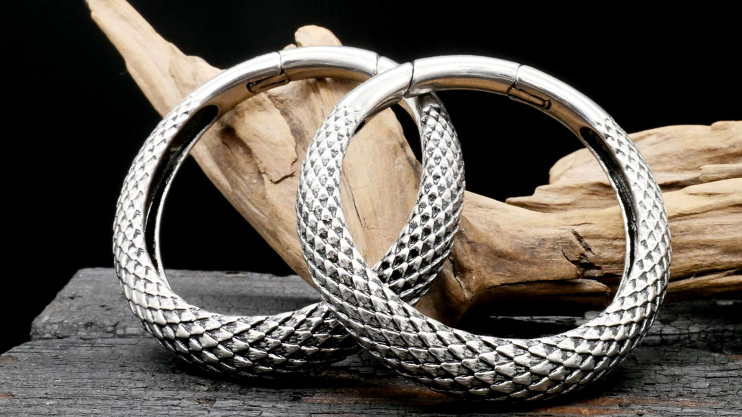Paar Ohrgewichte Gold Silber 6mm - EE-1