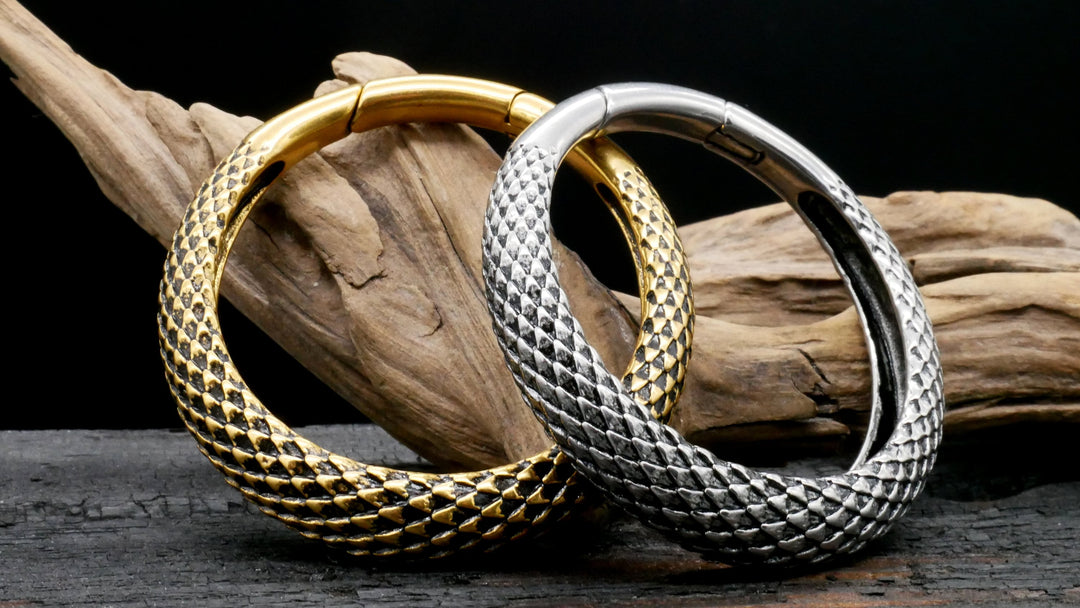 Paar Ohrgewichte Gold Silber 6mm - EE-1