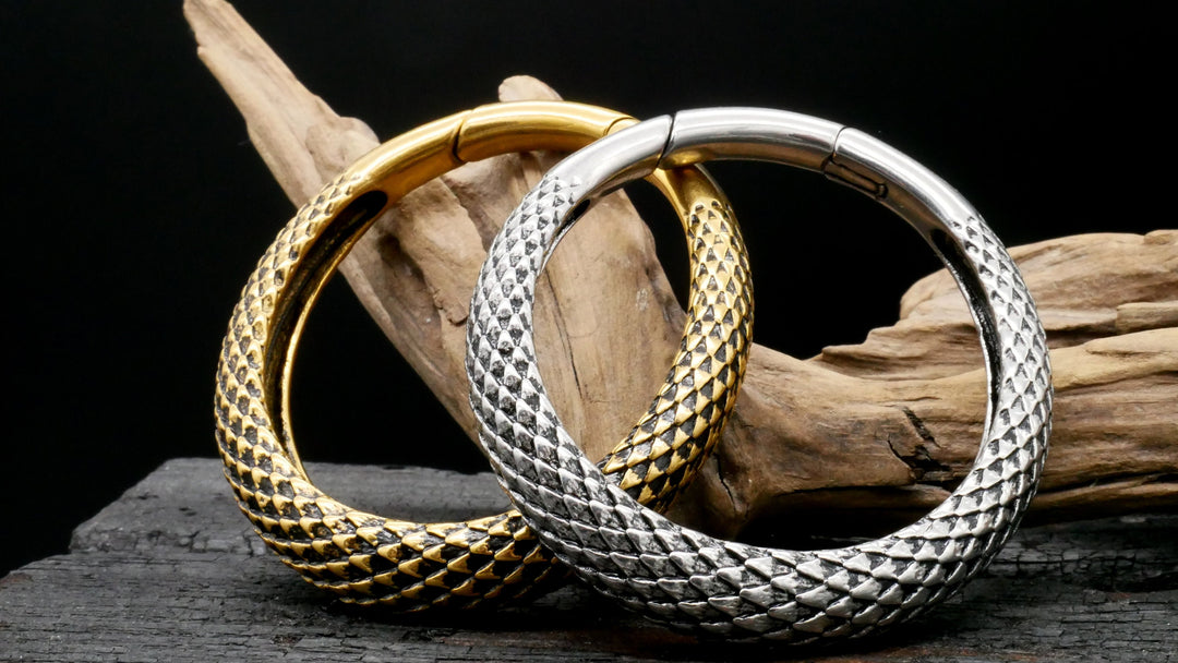 Paar Ohrgewichte Gold Silber 6mm - EE-1