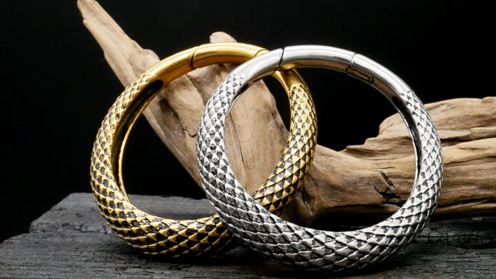 Paar Ohrgewichte Gold Silber 6mm - EE-1