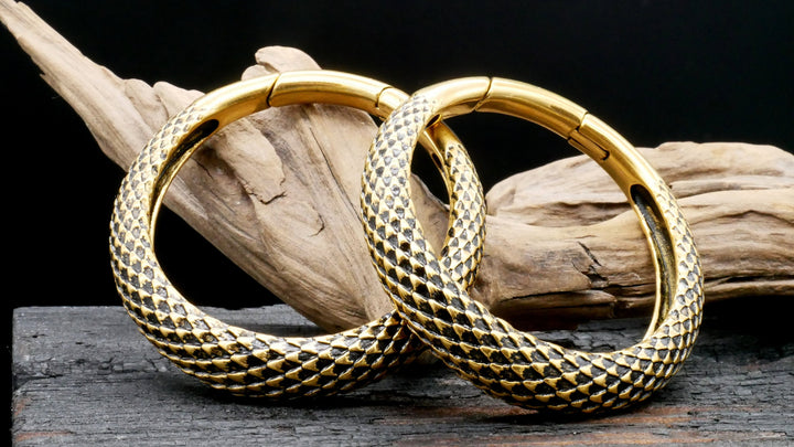 Paar Ohrgewichte Gold Silber 6mm - EE-1