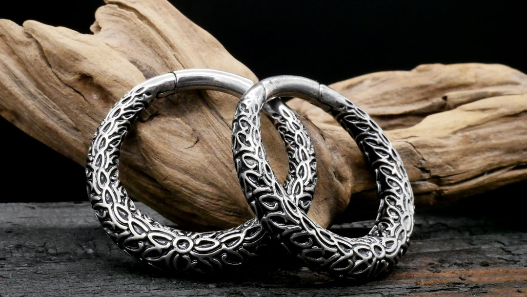 Paar Ohrgewichte Gold Silber 4mm - EE-1