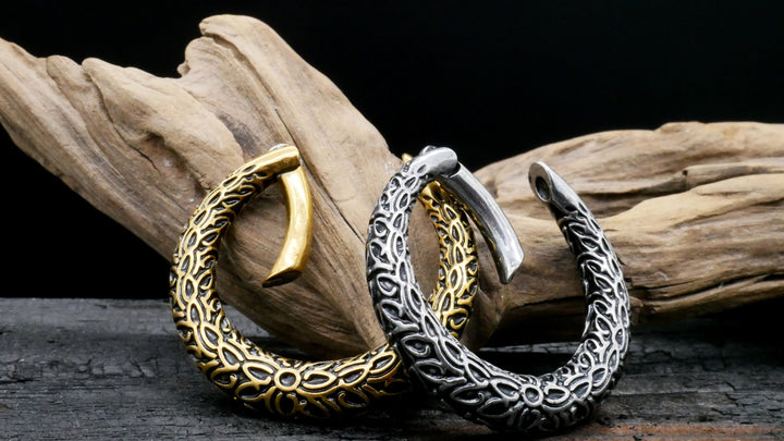 Paar Ohrgewichte Gold Silber 4mm - EE-1