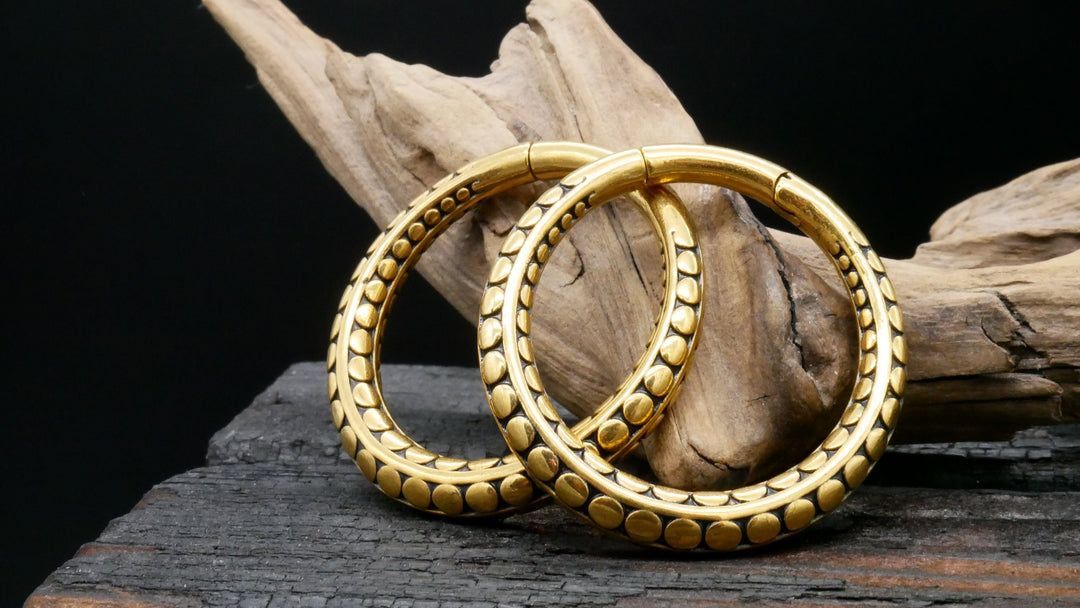Paar Ohrringe Gold Silber 4mm - EE-1