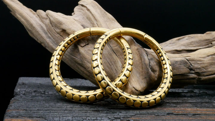 Paar Ohrringe Gold Silber 4mm - EE-1
