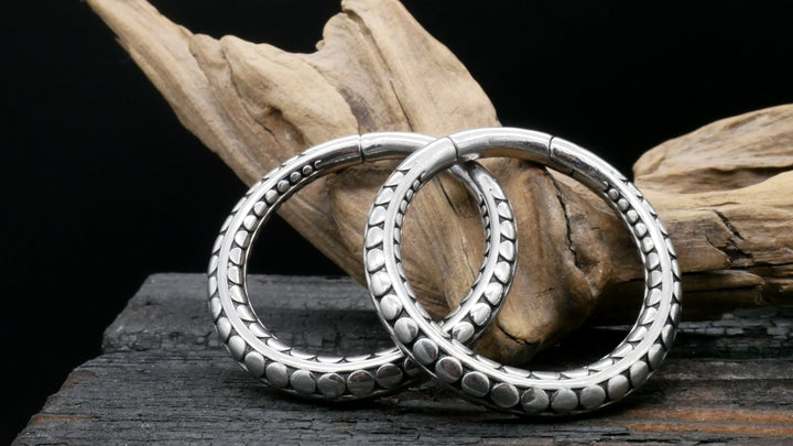Paar Ohrringe Gold Silber 4mm - EE-1