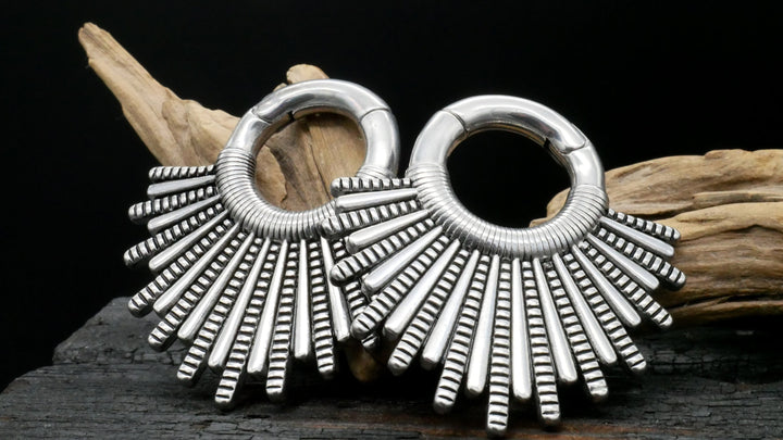 Paar Ohrgewichte Gold Silber 5mm - EE-2