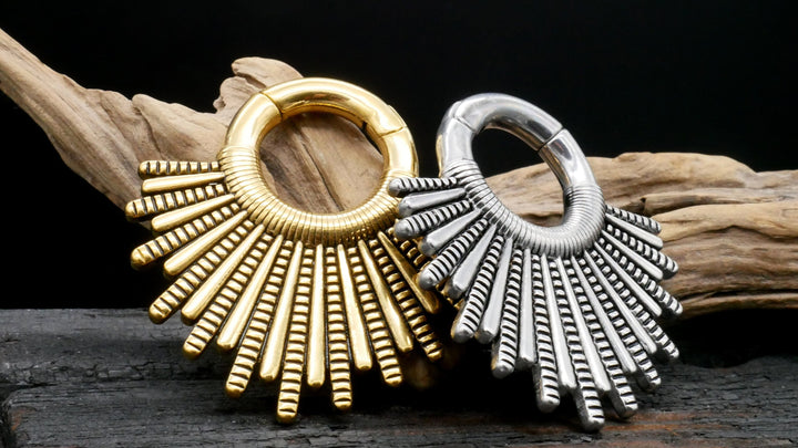 Paar Ohrgewichte Gold Silber 5mm - EE-2