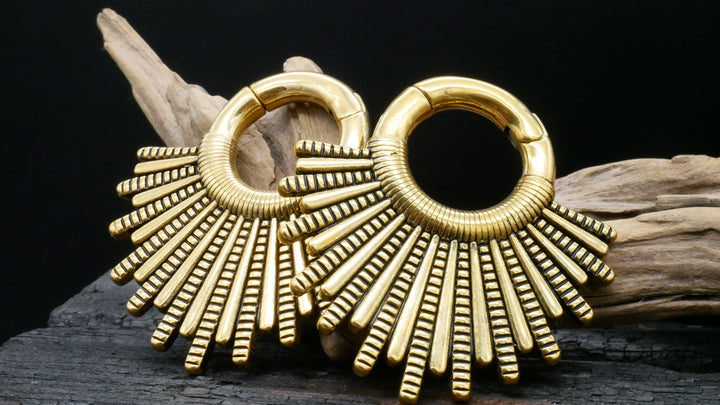 Paar Ohrgewichte Gold Silber 5mm - EE-2