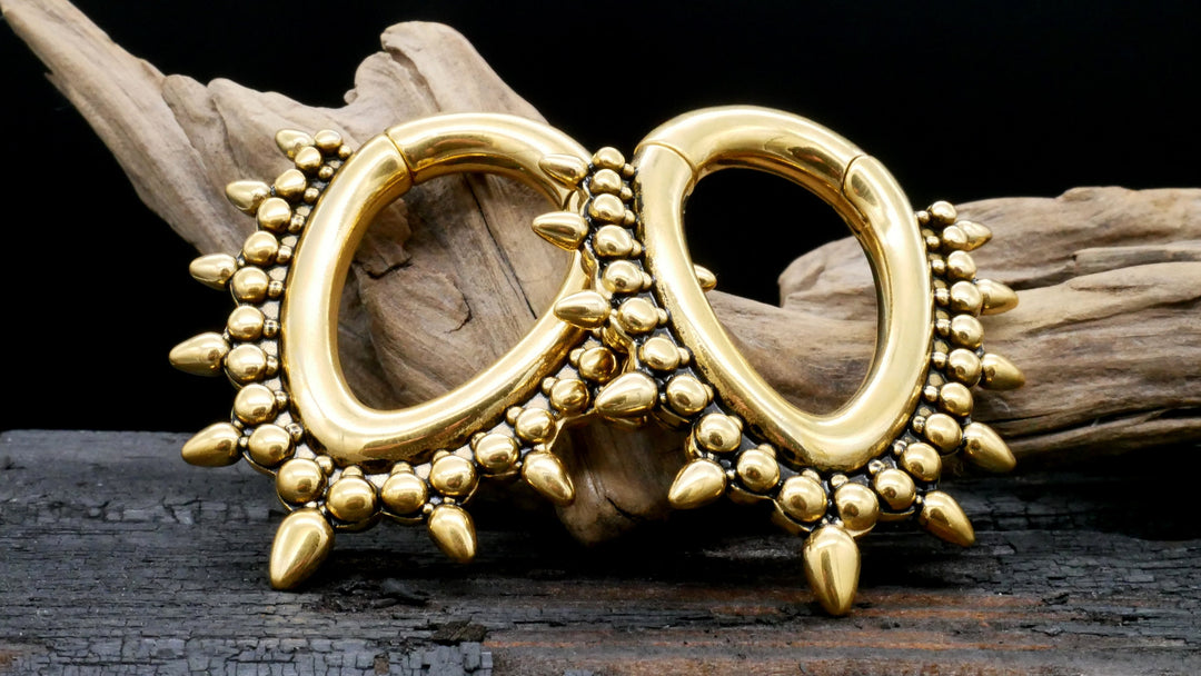 Paar Ohrgewichte Gold Silber 6mm - EE-2