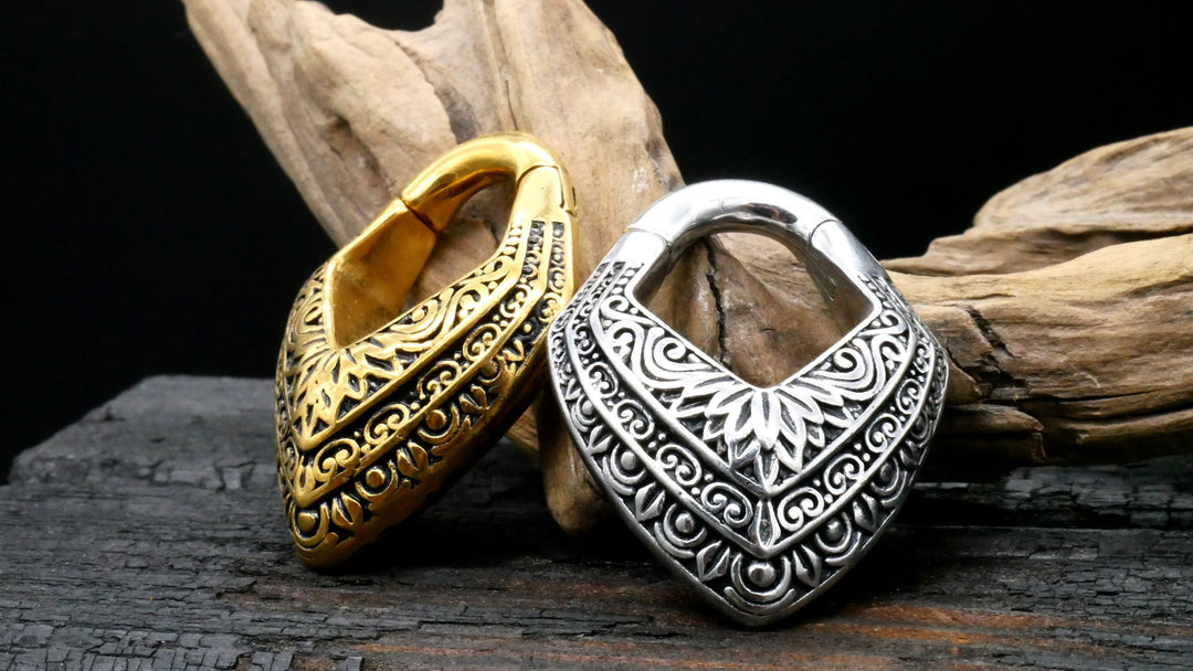 Paar Ohrgewichte Gold Silber 5mm - EE-2